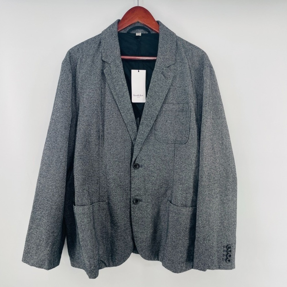 Goodfellow Kenwood Blazer Mens XL Gray Heathered Sport Coat Button Up Casual NWT